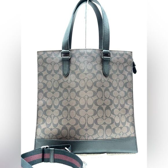 🆕🎁NEW! Coach Graham Tote Handbag Apple Patch Mahoganny Msrp:$528.00 - Picture 2 of 9